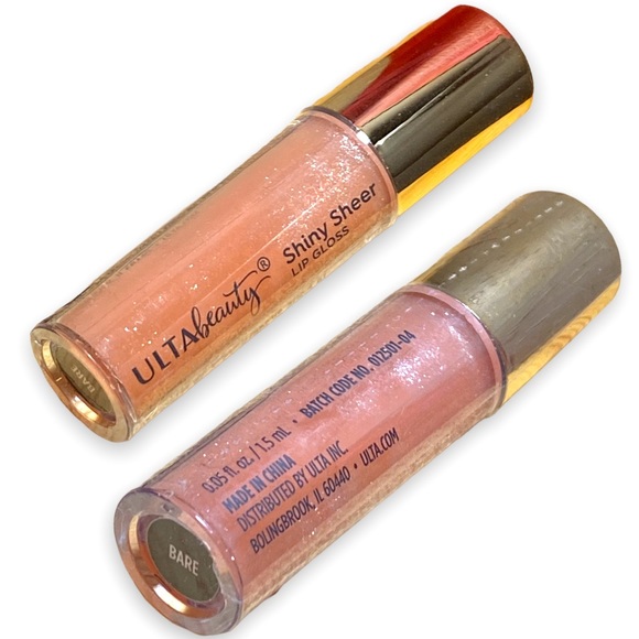 Ulta Beauty Makeup Shiny Sheer Lip Gloss Bare Cool Peach Shimmer